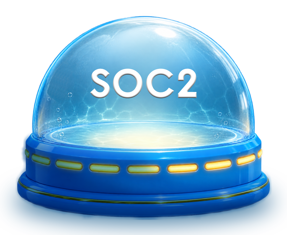 SOC 2 compliance glass dome illustration